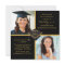 Black & Gold Photo Graduation Invitation