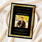 Black gold photo luxury birthday