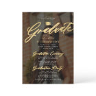 Black gold photo overlay elegant script graduation