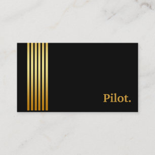 Black & Gold Pilot Professional Business Card