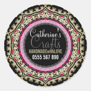 Black+Gold Pink : Business Product Sticker