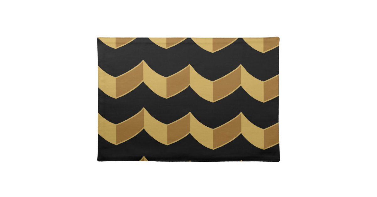 Black Gold Placemat Zazzle.co.uk