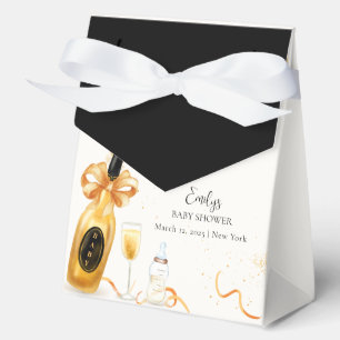 Black Gold Poppin Bottles Champagne Baby Shower  Favour Box