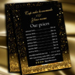 Black & Gold Price  List Service Sparkly  Flyer<br><div class="desc">Stand out with our elegant and glamorous faux glitter flyer,  customize with your business name,  tagline,  and price list.</div>