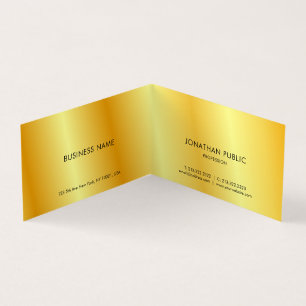 Black & Gold Professional Elegant Design Folded Business Card