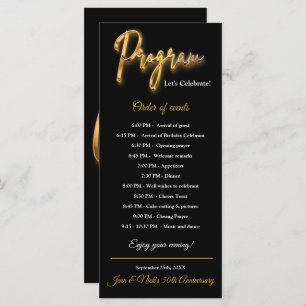 Black & Gold Program 3d Gold Tex Minimalist Design Menu