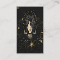 *~* Black Gold Rays Mystic Hand Snake Stars