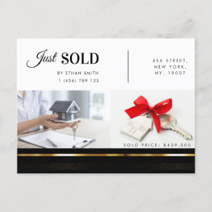 Black & Gold Real Estate Marketing Introduction  Postcard