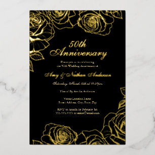 Black Gold Rose Garden 50th Wedding Anniversary