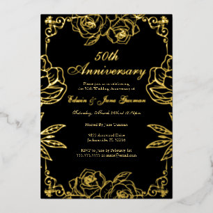 Black Gold Rose Garden 50th Wedding Anniversary