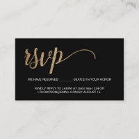 Black Gold RSVP no mailing Reserved Seat Small