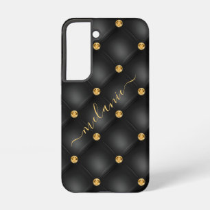 Black Gold Samsung Galaxy Case with Custom Name