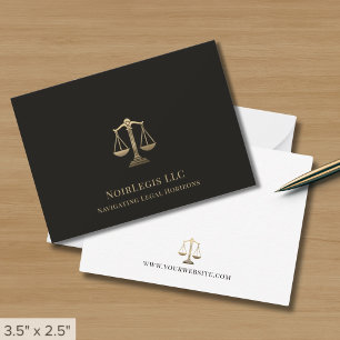 Black Gold Scales of Justice Card