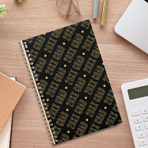 Black & Gold School Graduation Year Pattern Planner