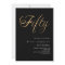 Black gold script elegant 50th birthday luxury