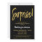 Black Gold Script Surprise Retirement Invitation