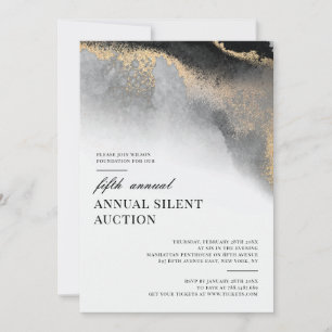 Black Gold Silent Auction Fundraiser Invitation