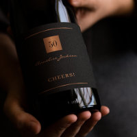 Black gold simple elegant 50th birthday cheers