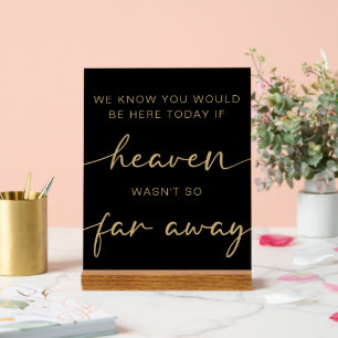 Black Gold Simple Wedding Memory Table Acrylic Sign
