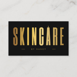 Black & Gold Skincare Minimalist Business Card