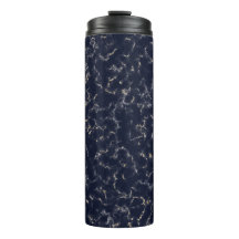 Black Gold Smoke Marble  Thermal Tumbler
