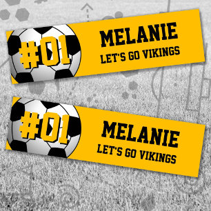 Black Gold Soccer Team Bumper Sticker