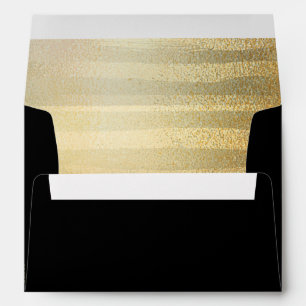 Black & Gold Soft Stripe Inside 2017 Grad Matching Envelopes