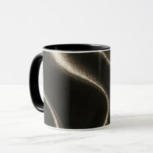 Black Gold Sparkle Mug