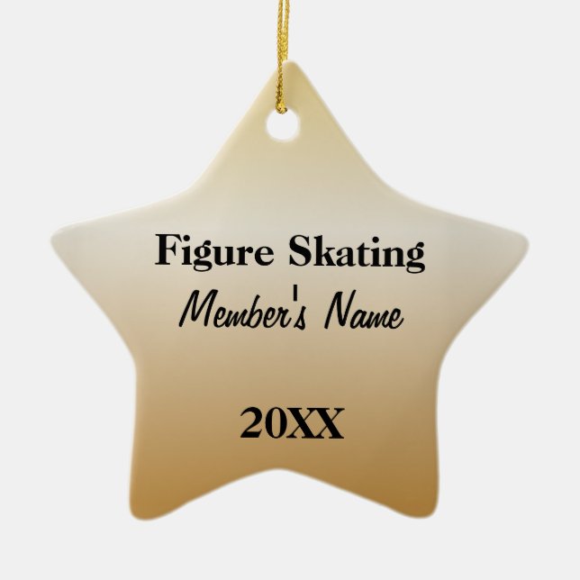 Black & Gold Sports Team Ornaments or Awards (Front)