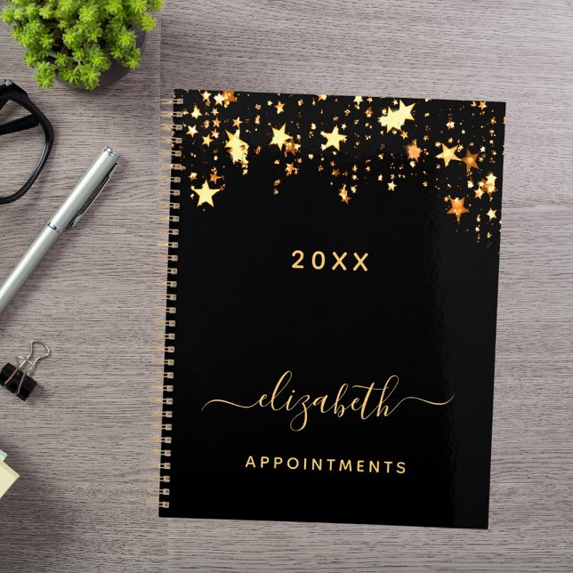 Black gold stars appointments 2027 planner (Creator Uploaded)