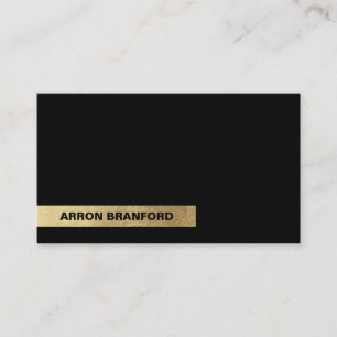 Black Gold Stripe Modern Business Card
