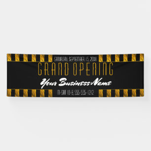 Black   Gold Stripes Elegant Business Boutique Banner