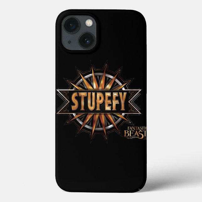 Black & Gold Stupefy Spell Graphic Case-Mate iPhone Case (Back)