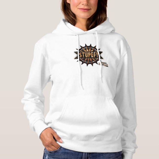 Black & Gold Stupefy Spell Graphic Hoodie (Front)