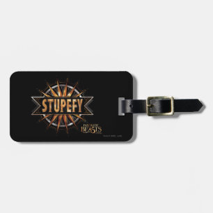 Black & Gold Stupefy Spell Graphic Luggage Tag