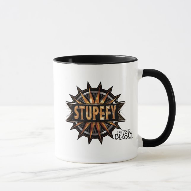 Black & Gold Stupefy Spell Graphic Mug (Right)