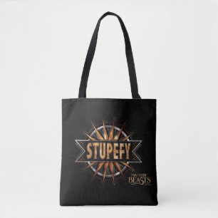 Black & Gold Stupefy Spell Graphic Tote Bag