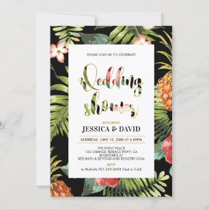 Black & Gold   Summer Wedding Shower Invitation