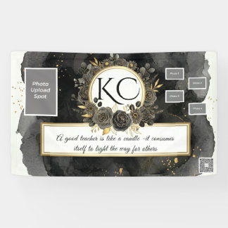 Black Gold Teacher Appreciation Photo Banner