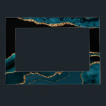 Black, Gold & Teal Agate Magnetic Frame<br><div class="desc">Black,  Gold & Teal Agate. Click “Customise” to change colours.</div>