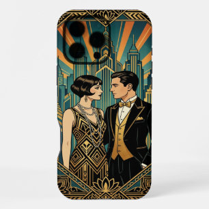 Black Gold Teal iPhone 16 Pro Max Case