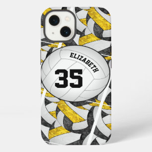 black gold team spirit gifts girls' volleyball iPhone 13 case
