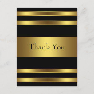 Black Gold Thank You Card