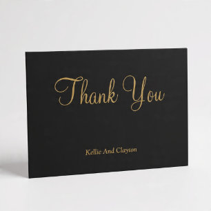 Black/Gold Thank You Cards