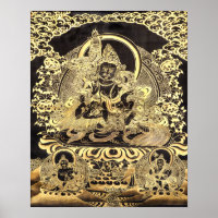 Black & Gold Tibetan Buddhist Art