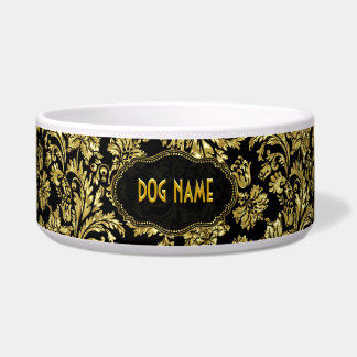 Black & Gold Tones Vintage Floral Damasks