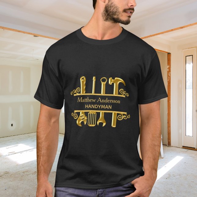 Black gold tools home repairs T-Shirt (Creator Uploaded)