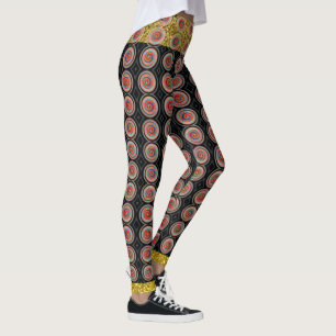 Black Gold Trendy Colourful Abstract Leggings