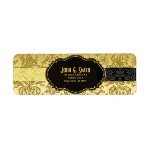 Black & Gold Vintage Floral Damasks
