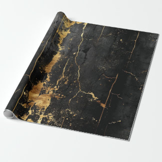 Black Gold Vintage Wrapping Paper